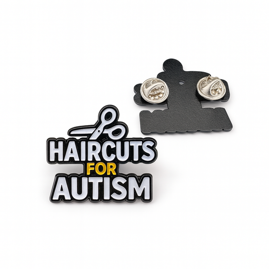 Haircuts for Autism Enamel Pin