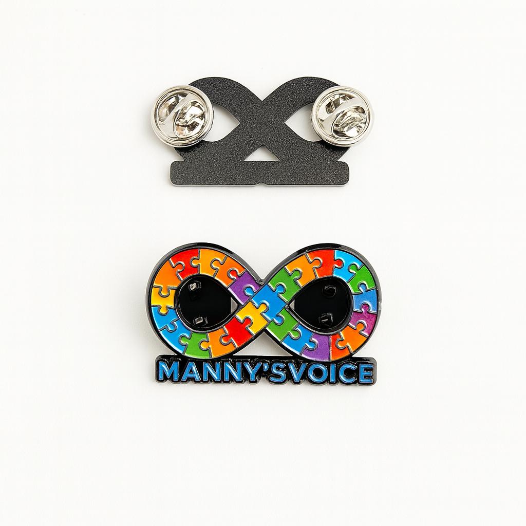 Manny’s Voice Autism Awareness Pin