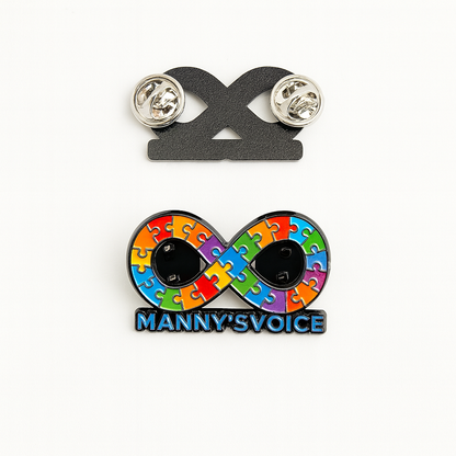 Manny’s Voice Autism Awareness Pin