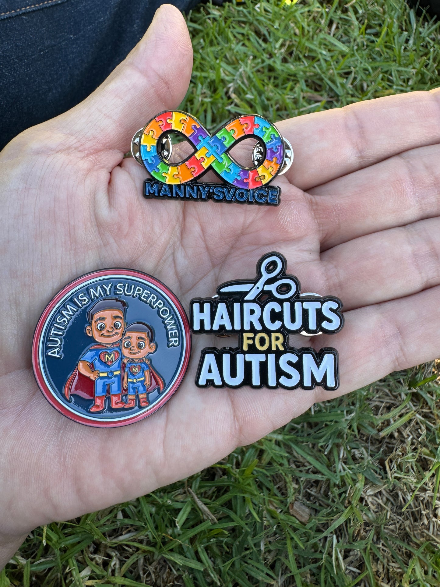 Manny’s Voice Autism Awareness Pin Bundle (Set of 3)